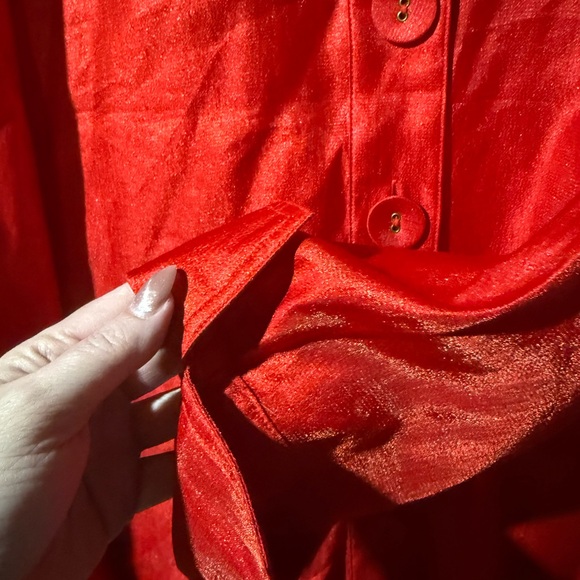 Multiples Vibrant Red Button-Up Jacket - Picture 2 of 8